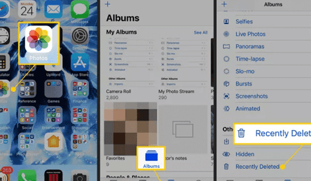 2024 rehberi silinen fotograflar iphoneda nereye gidiyor