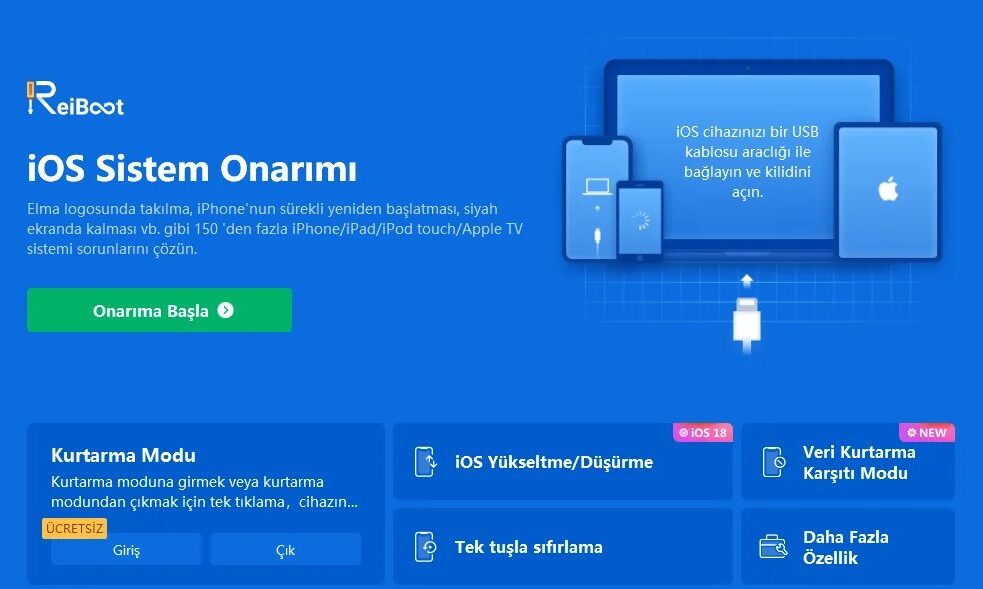 ios sistem kurtarma teknik ozellikleri