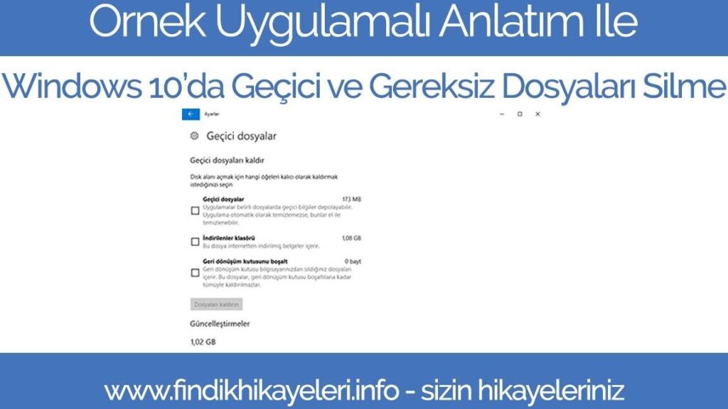 Windows 10'da Geçici Dosyalar Nasıl Silinir 6 windows 10da gecici dosyalar nasil silinir