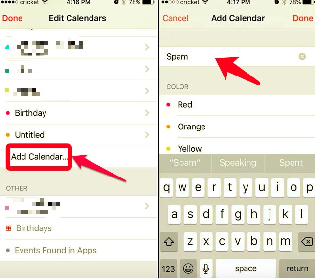 add calendar and rename it